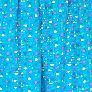 Linen blend CROPPED PANTS Teal Blue 28 29 Turquoise  Capris Elastic small retro